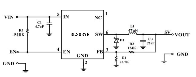 森利威尔完美体育·（中国）手机网页版3037B兼容智浦欣CS5523R 主要应用POE供电应用 以及储能，36V,40V等等的降压供电系统方案