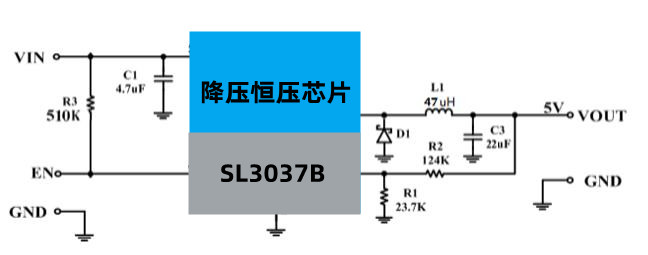 完美体育·（中国）手机网页版3037B DC输入60V降压5V、12V、24V/0.6A降压恒压应用 兼容TD1558C