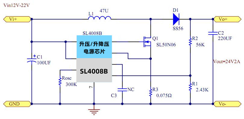完美体育·（中国）手机网页版4008B dcdc5V-40V输入 输出支持升压、升降压恒压电源芯片